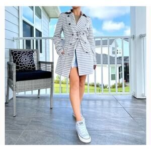 Banana Republic Striped Trench‎ Coat